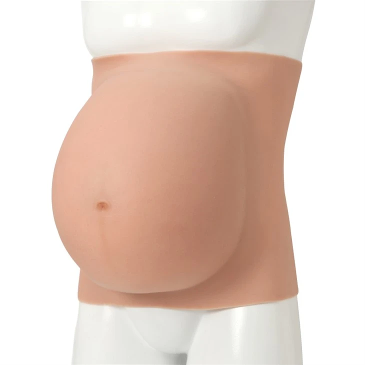 Fake Pregnant Belly 6-9 Months Artificial Silicone Pregnancy Belly Lifelike Skin for Actor Performance Maternity